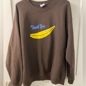 lonely ghost banana thank you crewneck